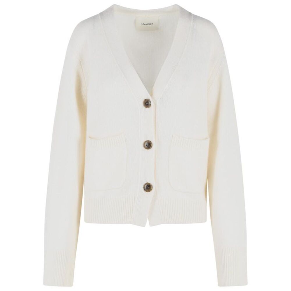 Lisa Yang 'Danni' Cream Cashmere Cardigan Women